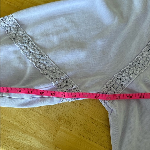 Aerie Hey Crochet Lavender Sweatshirt with Lace Detail - Picture 7 of 9